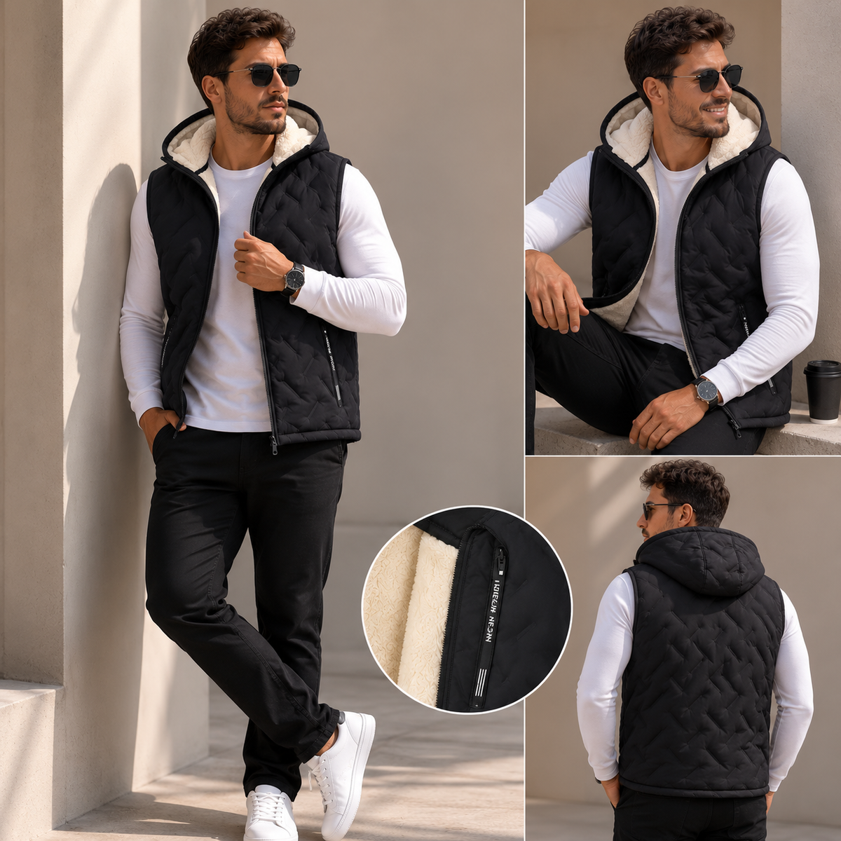 Bazar Belevita - Colete Térmico Confort Size Premium - Fleece Quentinho com Zíper