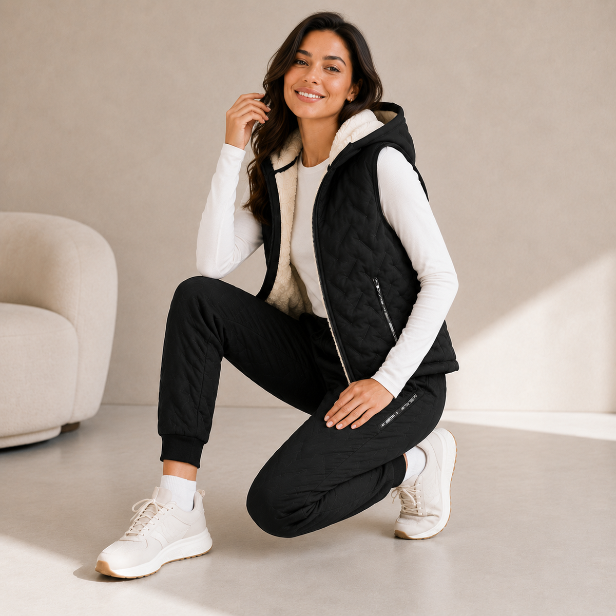 Bazar Belevita - Colete Térmico Confort Size Premium - Fleece Quentinho com Zíper