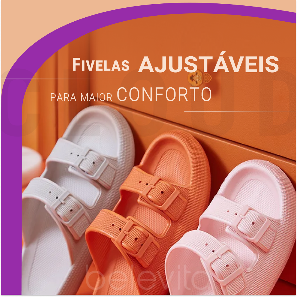 Sandália Anatômica Cloud - Leve e Antiderrapante (Alça Regulável)