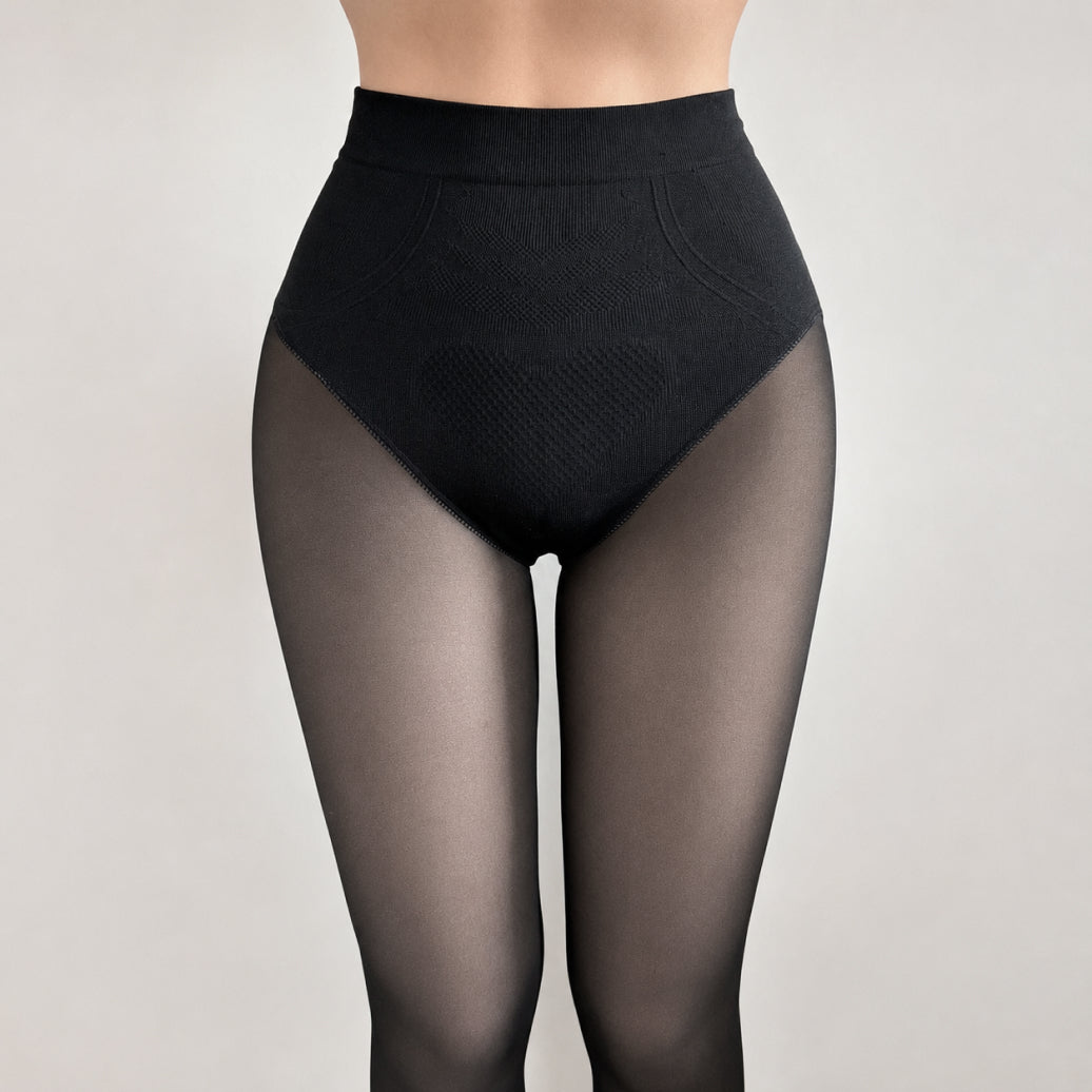 Meia-Calça Peluciada Modeladora 2 em 1 | ShapeWarm - Calcinha Modeladora Embutida - PAGUE 1 E LEVE 2