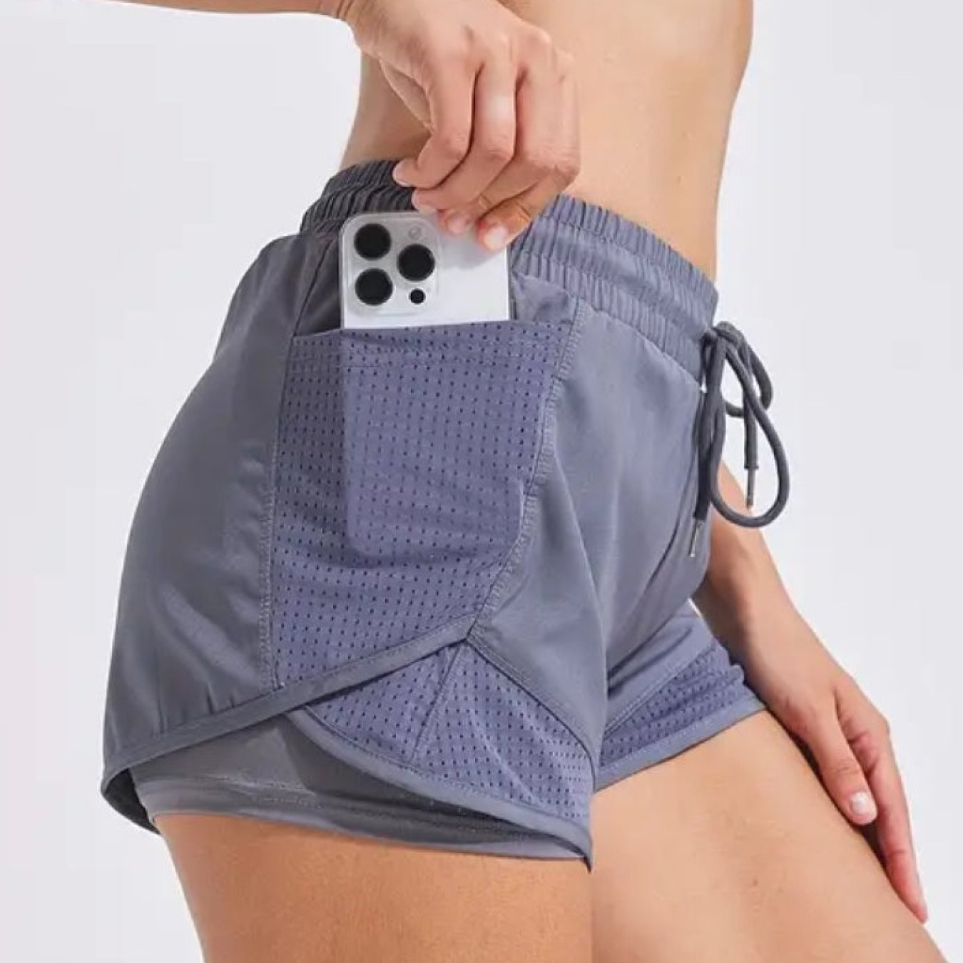 Short Esportivo Performance UltraFit - Dupla face, Leve, Respirável e com Bolsos | Compre 1 LEVE 2
