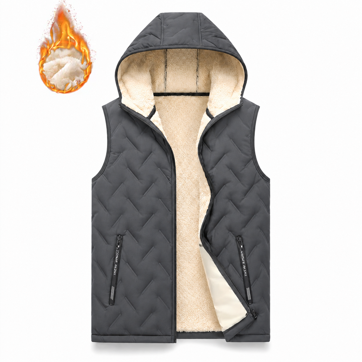 Bazar Belevita - Colete Térmico Confort Size Premium - Fleece Quentinho com Zíper