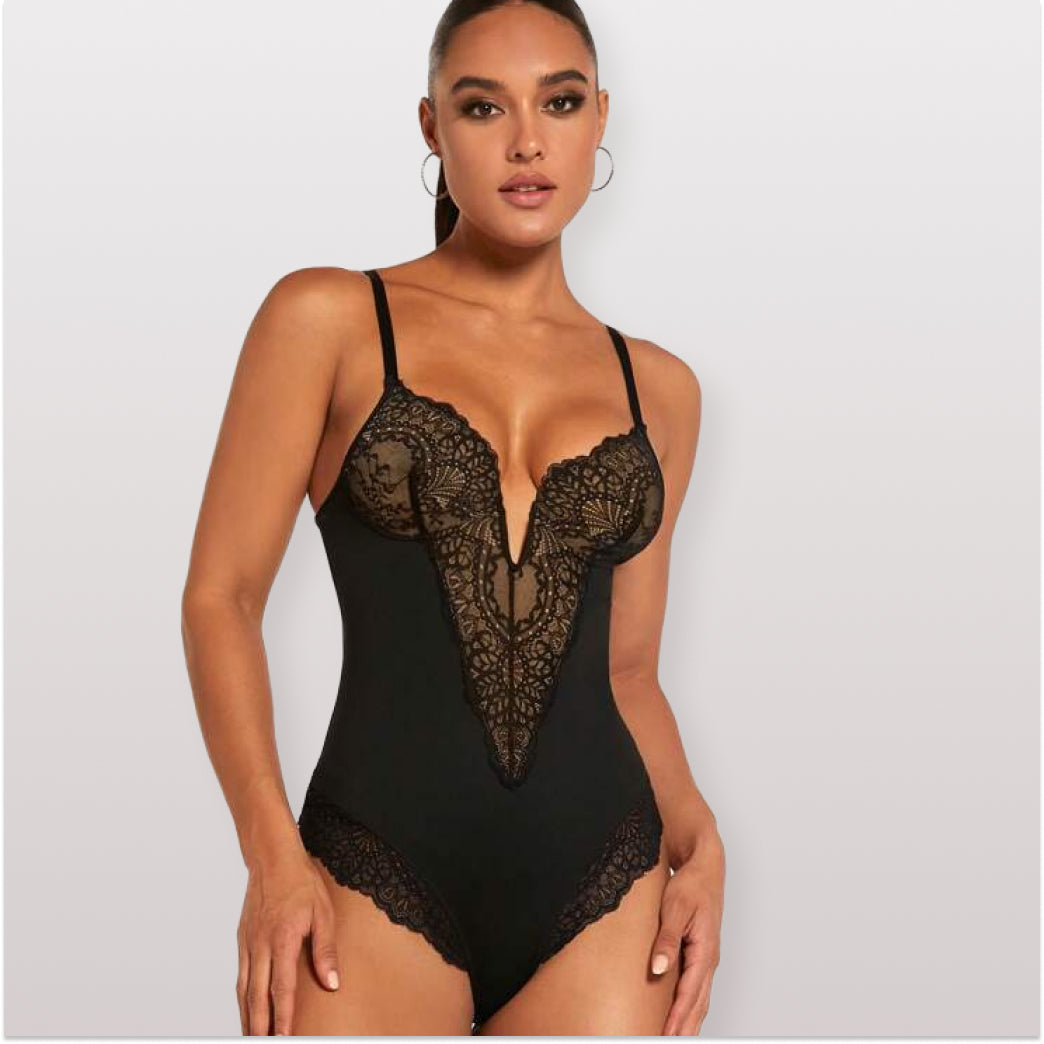 Body Modelador de Renda - Luxo Slim | + Brinde Calcinha Modeladora