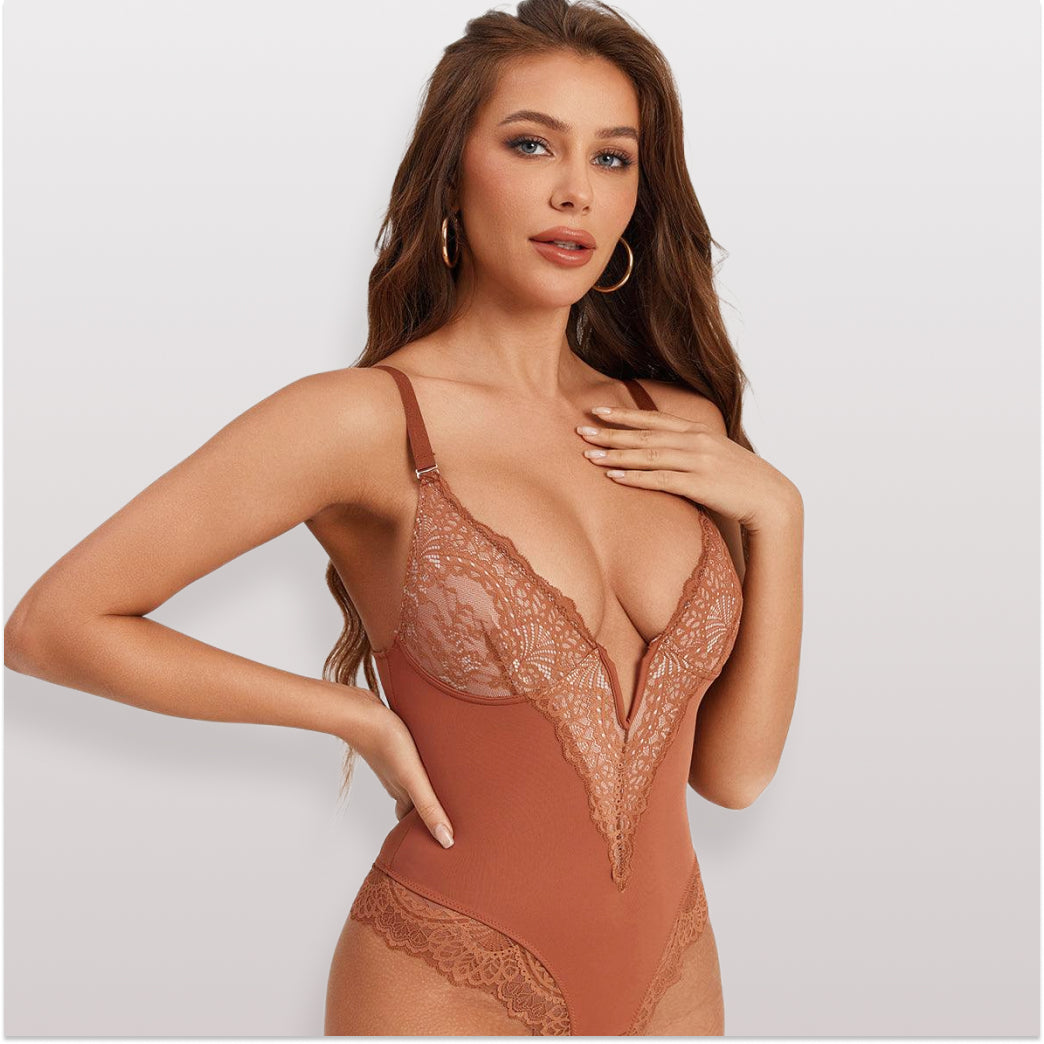 Body Modelador de Renda - Luxo Slim | + Brinde Calcinha Modeladora