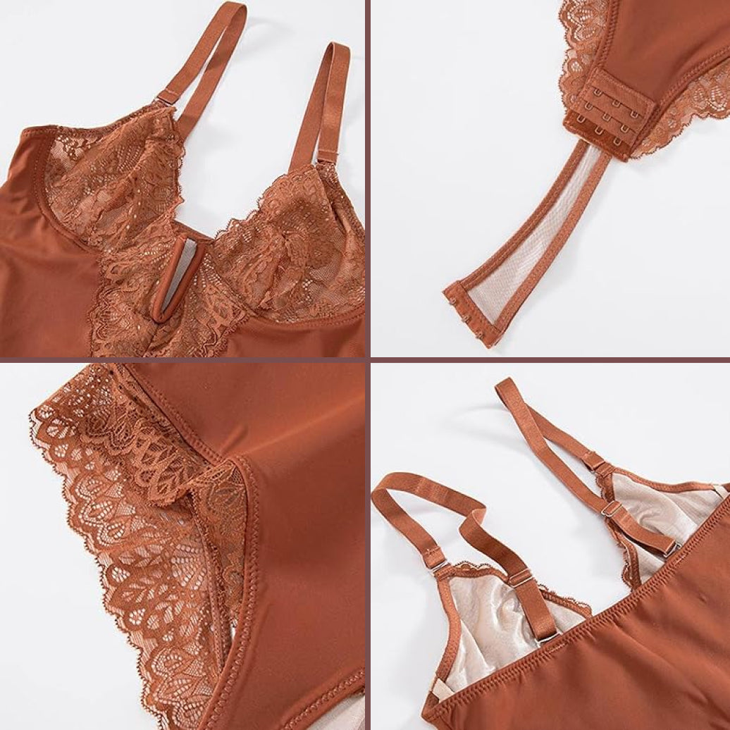 Body Modelador de Renda - Luxo Slim | + Brinde Calcinha Modeladora