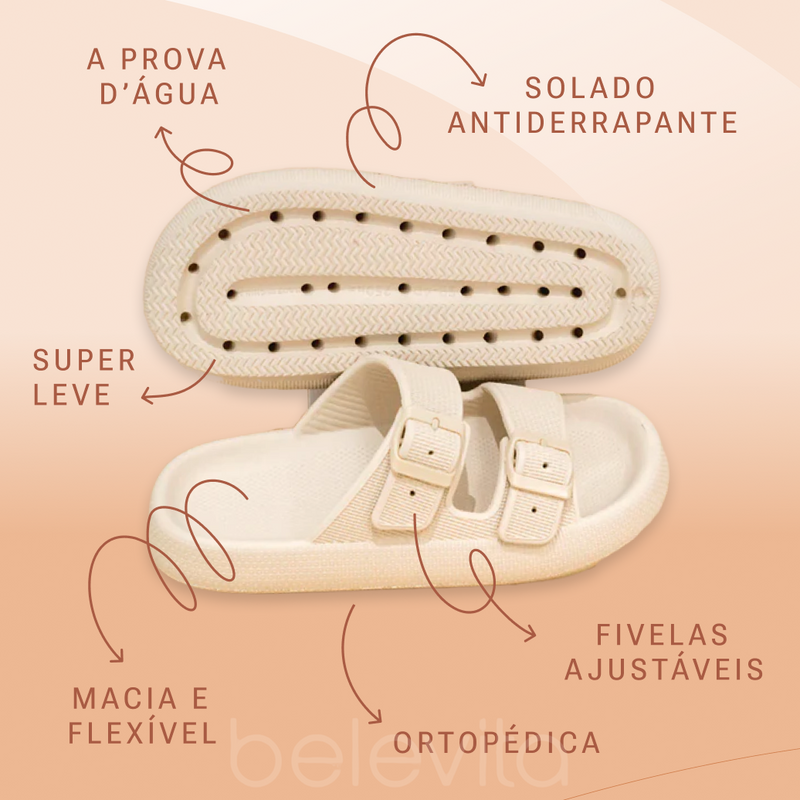 Sandália Anatômica Cloud - Leve e Antiderrapante (Alça Regulável)