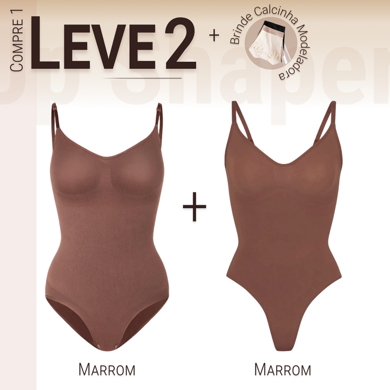 Body Modelador - Up Shaper - Compre 1 Leve 2 + Brinde Calcinha Modeladora (Tanga / Fio)