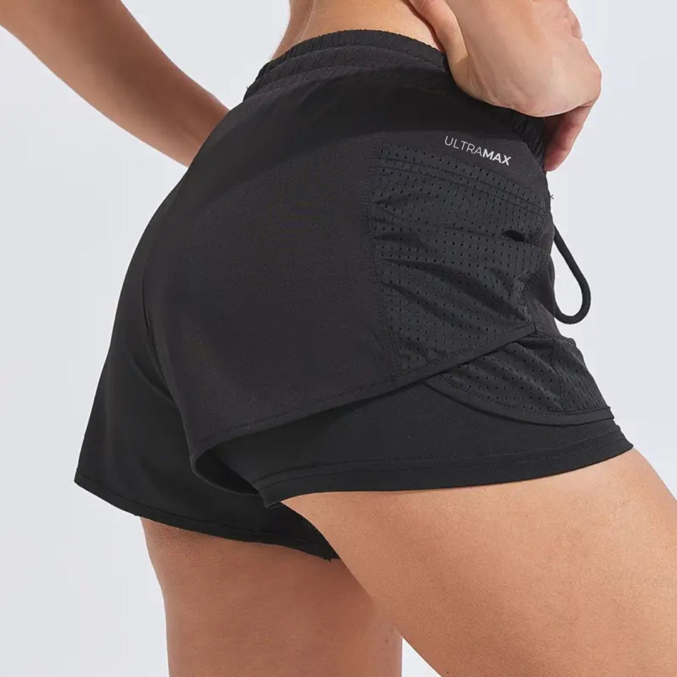 Short Esportivo  Performance UltraFit - Dupla face, Leve, Respirável e com Bolsos | Compre 1 LEVE 2