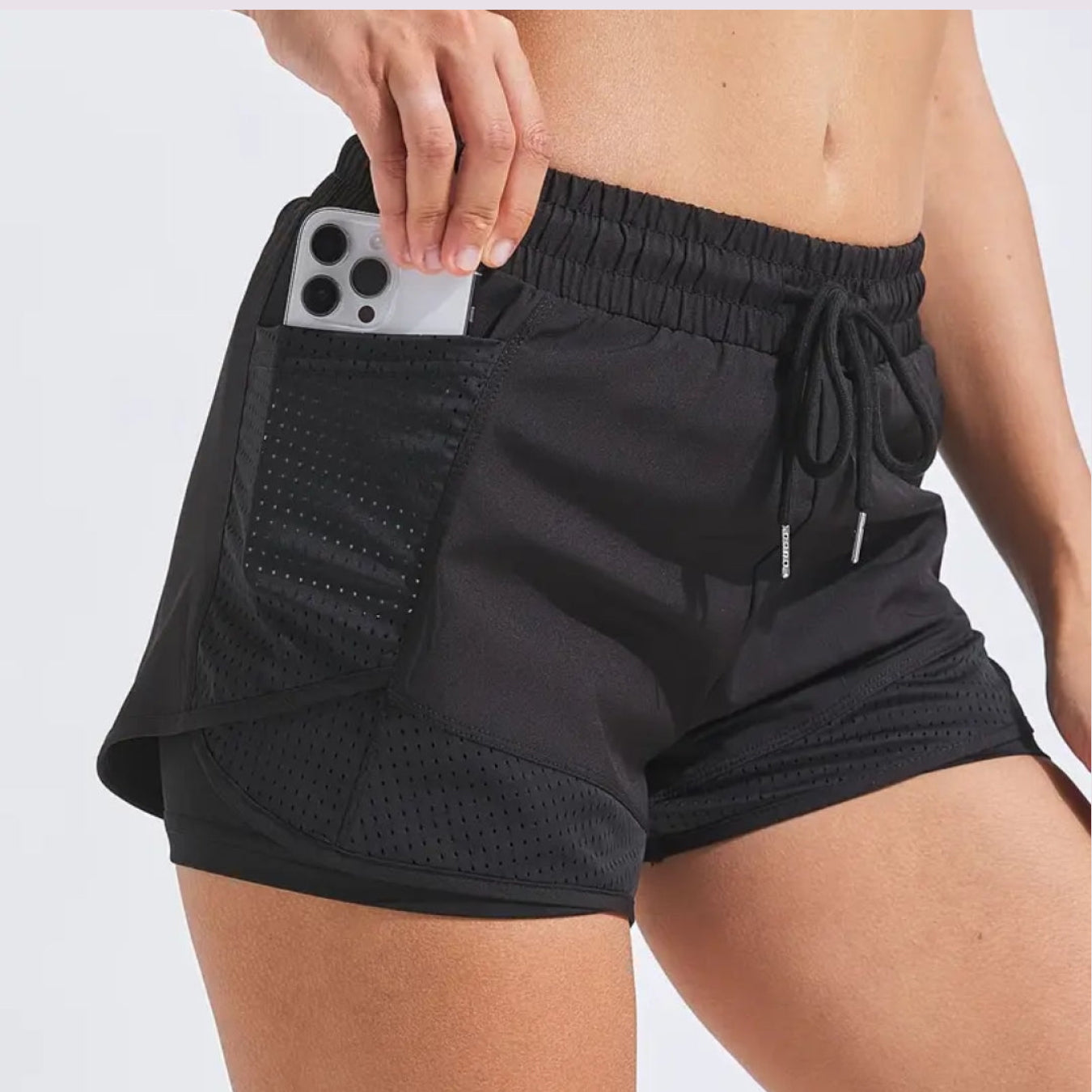 Short Esportivo  Performance UltraFit - Dupla face, Leve, Respirável e com Bolsos | Compre 1 LEVE 2