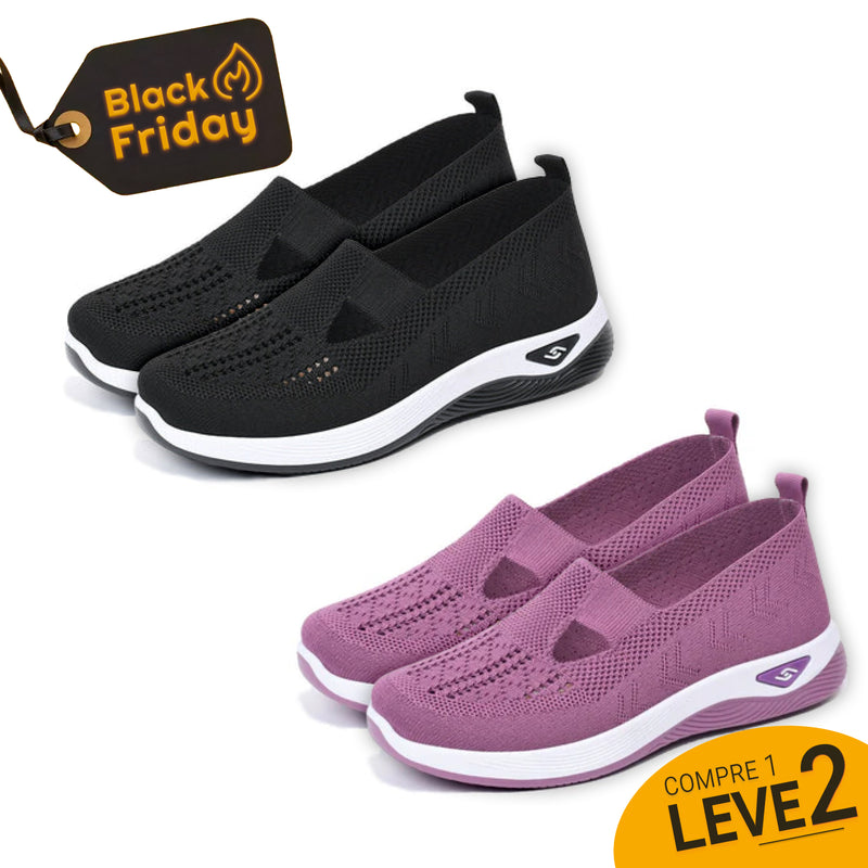 Tênis Ortopédico Feminino Fit Confort | PAGUE 1 LEVE 2 - ESQUENTA BLACK FRIDAY