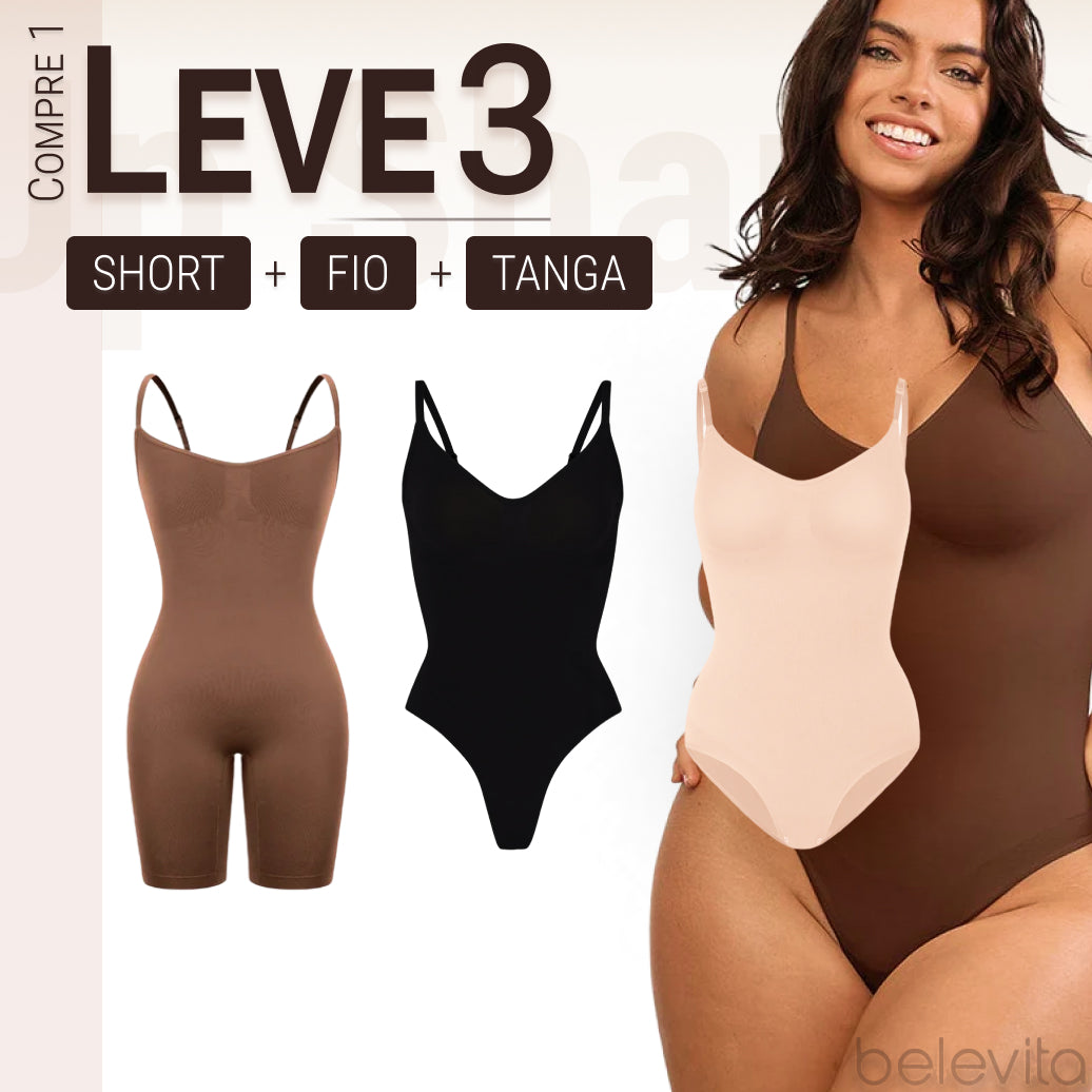 Body Modelador - Up Shaper | PAGUE 1 LEVE 3 + Brinde Calcinha Modeladora