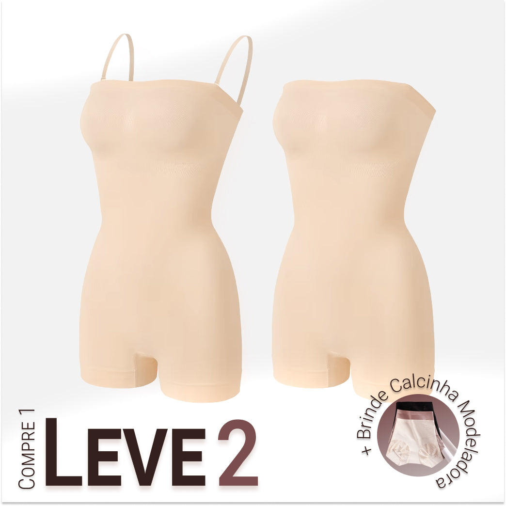 Body Modelador com Alça Removível - Premium Shaper - Compre 1 Leve 2 + Brinde