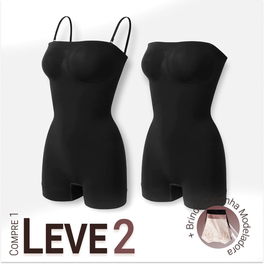 Body Modelador com Alça Removível - Premium Shaper - Compre 1 Leve 2 + Brinde
