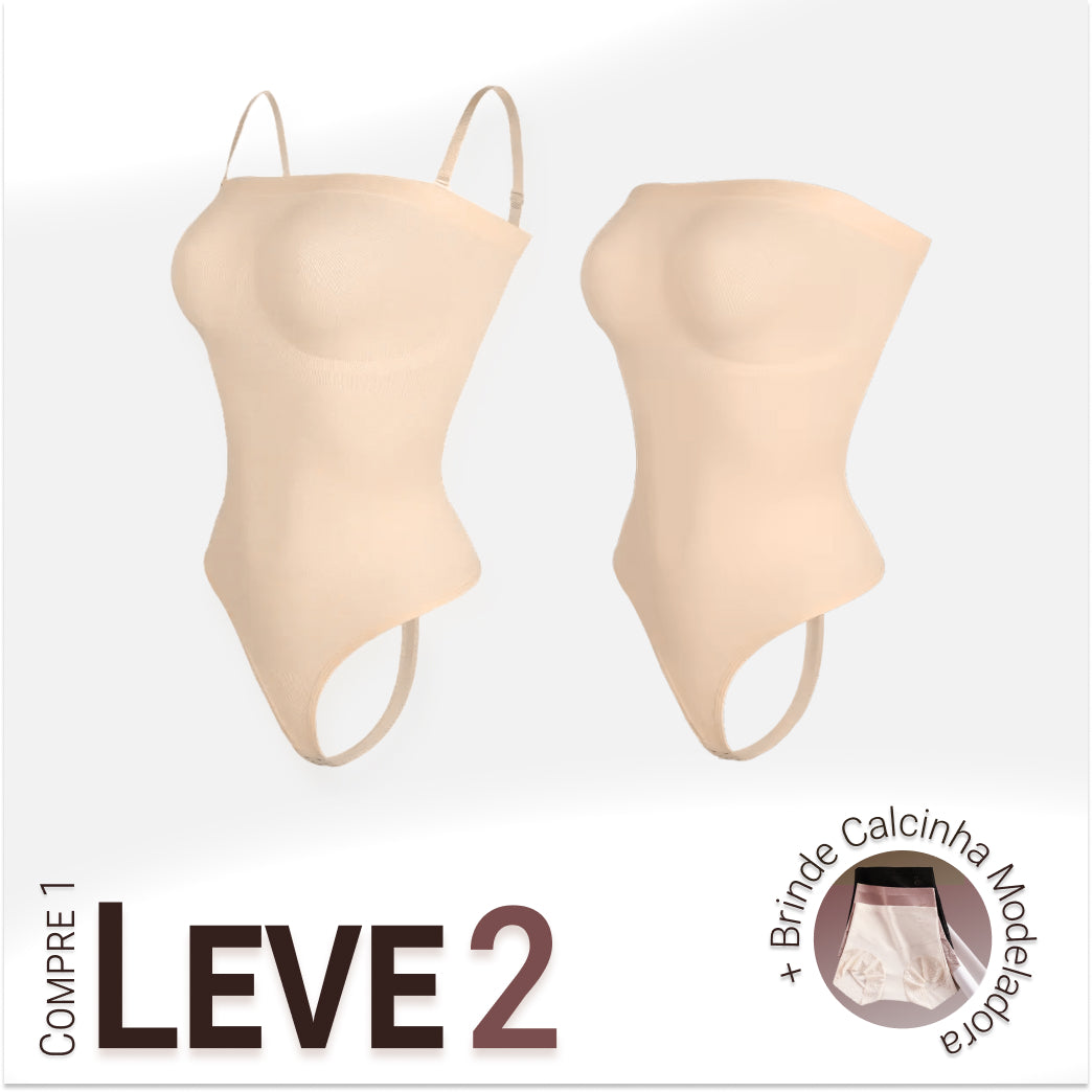 Body Modelador com Alça Removível - Premium Shaper - Compre 1 Leve 2 + Brinde