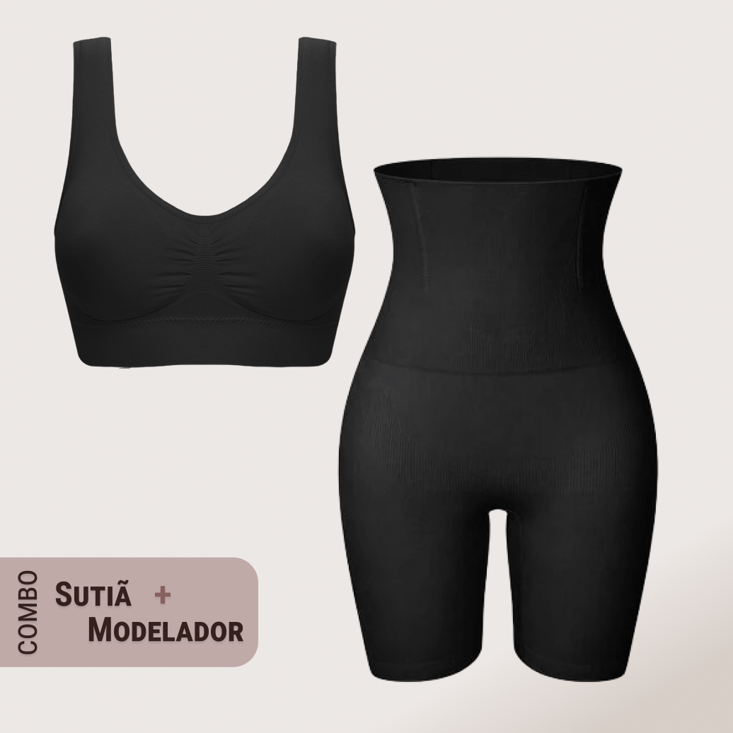 Combo: Short Modelador Slim Shape + Sutiã Comfort Pro